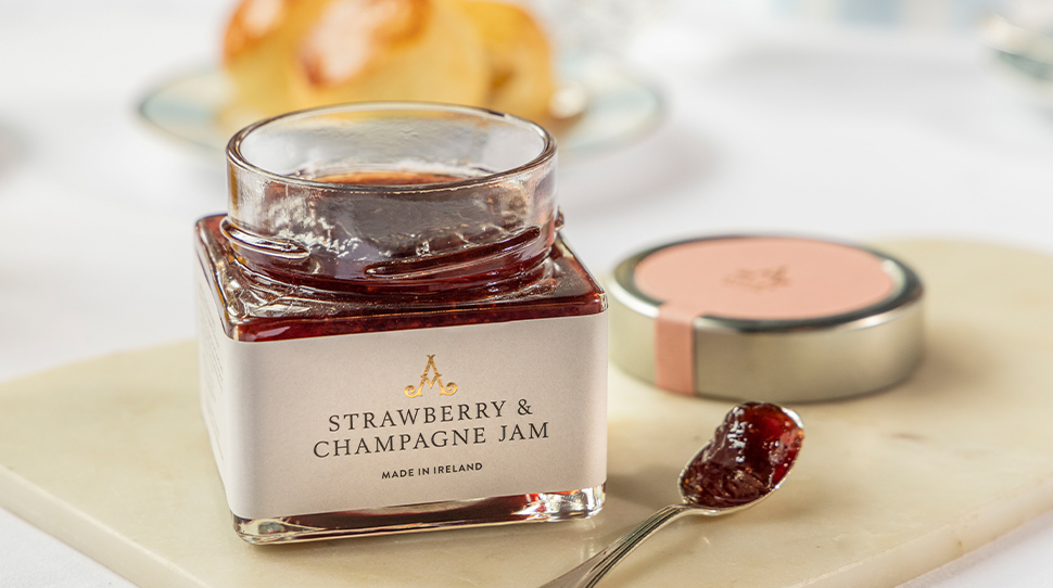 Strawberry and champagne jam