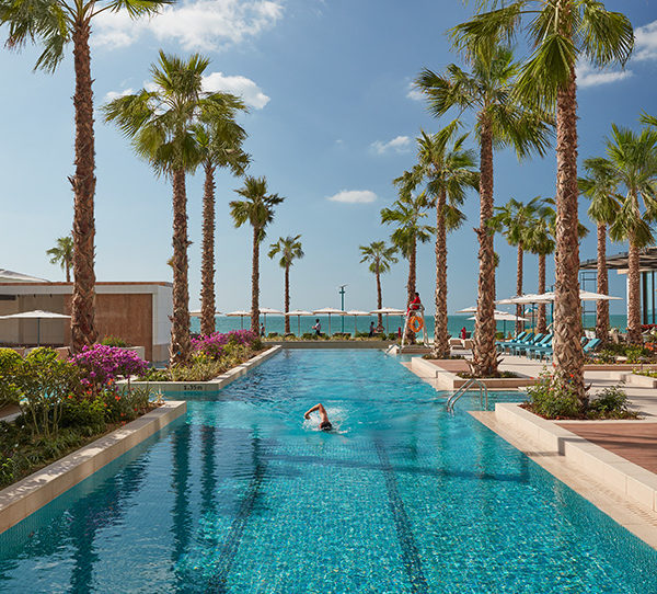 The pool at Mandarin Oriental Jumeira, Dubai