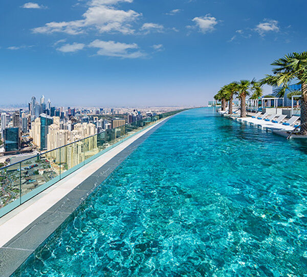 Rooftop infinity pool at Address Beach Resort in Dubai
