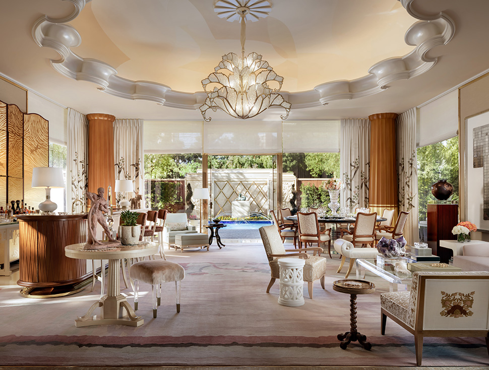 The living room in the Wynn Las Vegas's new villa