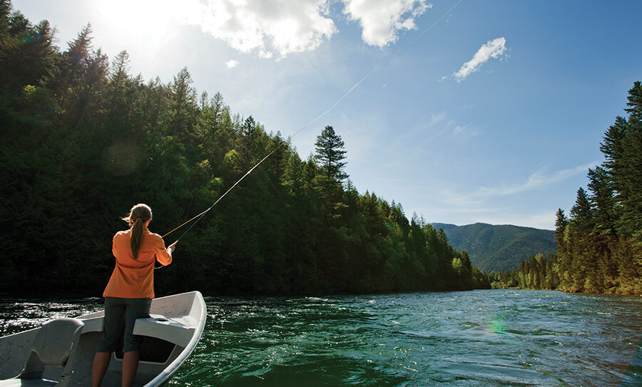 Fly fishing at Montage Big Sky