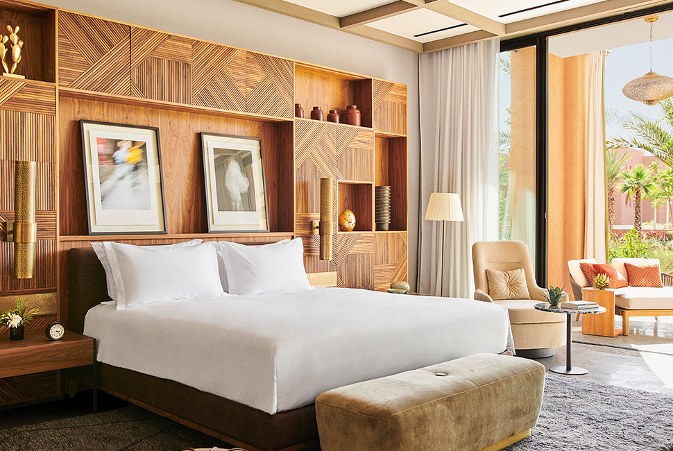 A bed at Park Hyatt Marrakech