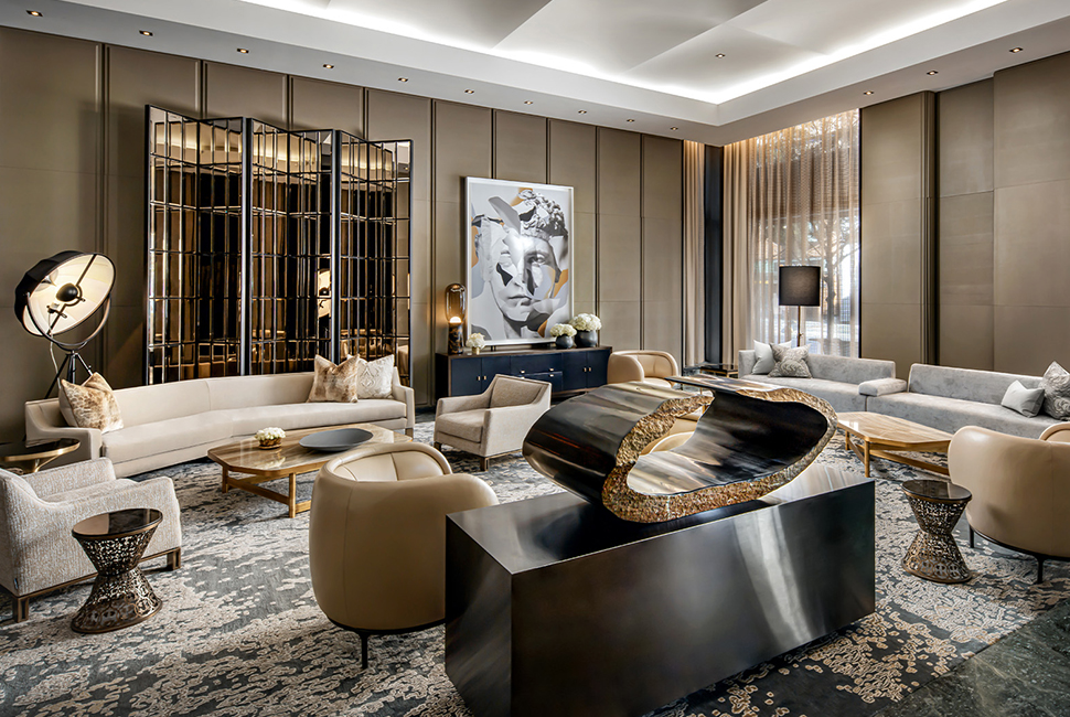The lobby at The Hazelton Hotel